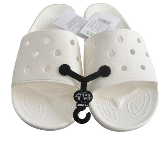 CROCS Shoes - Unisex CROCS Classic Slide Sandals white/blanc 100% Original New Mens 7 Womens 9